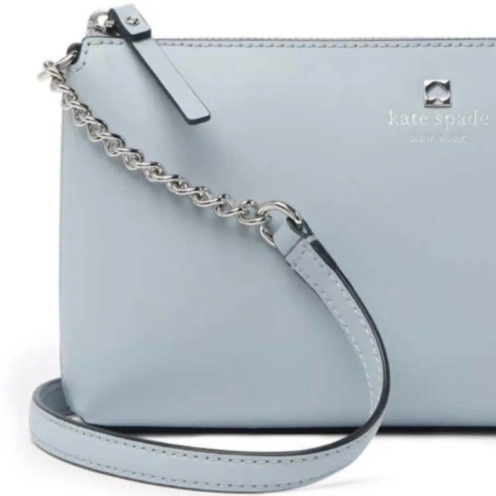 KATE SPADE Declan Sawyer Street Rainy Day Leather Crossbody Bag Blue NWT